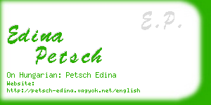 edina petsch business card